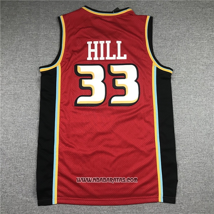 Camiseta Detroit Pistons Grant Hill #33 Mitchell & Ness 1999-00 Rojo